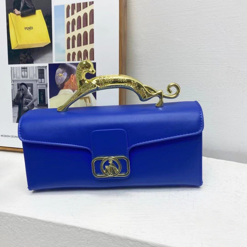 Women's Bag Is Fashionable And Simple, With A Hard Handle And A Carrying Crossbody Bag