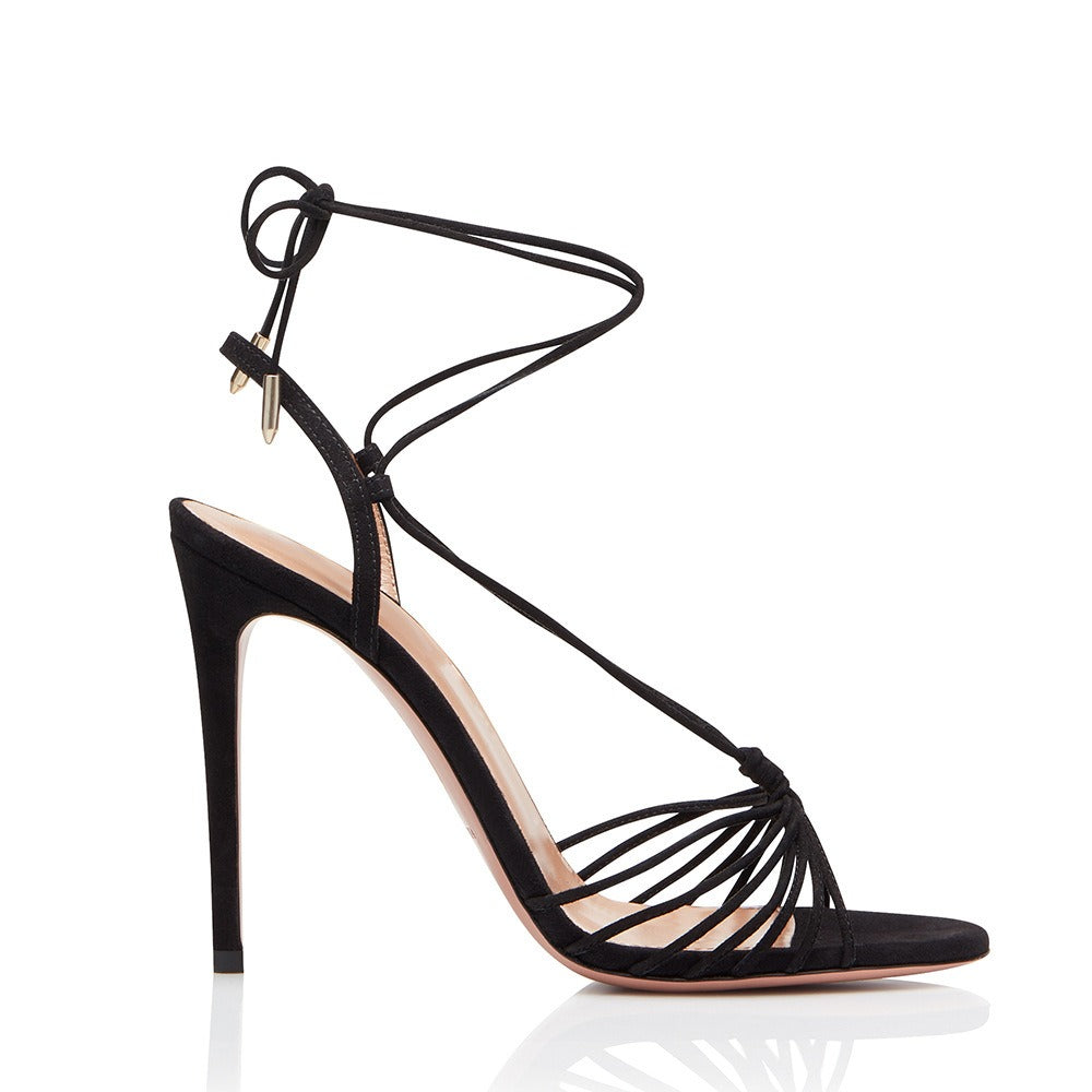 Black sexy strap high heel sandals by Kenike featuring a combination design, perfect for women's banquet fashion occasions.