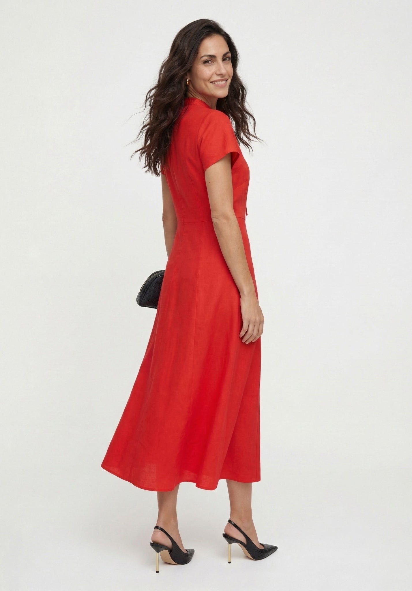 Primrose Midi Dress In Red