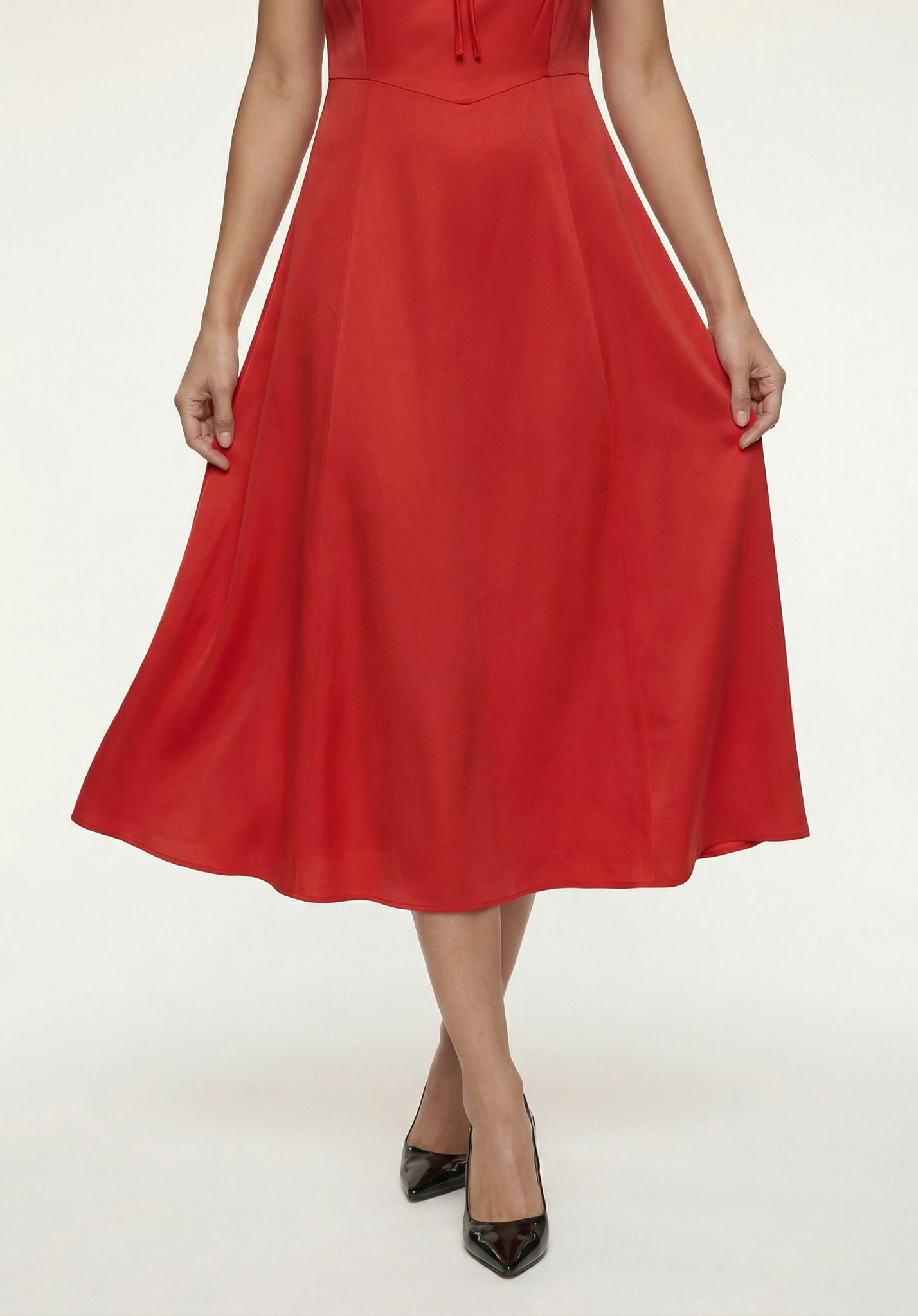 Primrose Midi Dress In Red