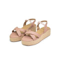 Faux Leather Stylish Fashion Wedges Sandals for Women (Size-38)